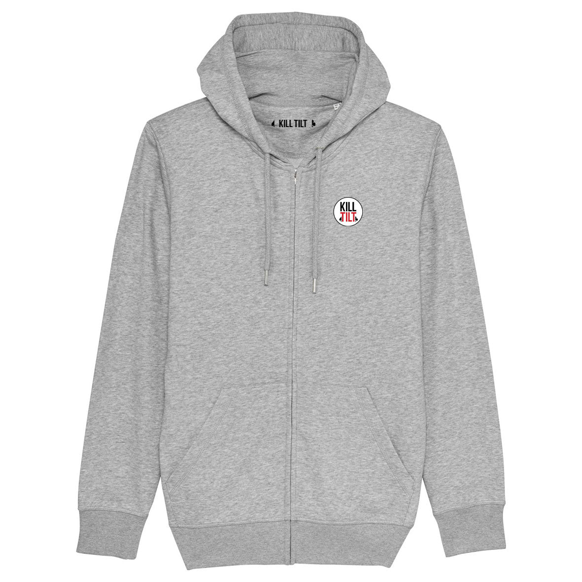 Sweat à Capuche zippé Kill Tilt écusson coeur et dos
