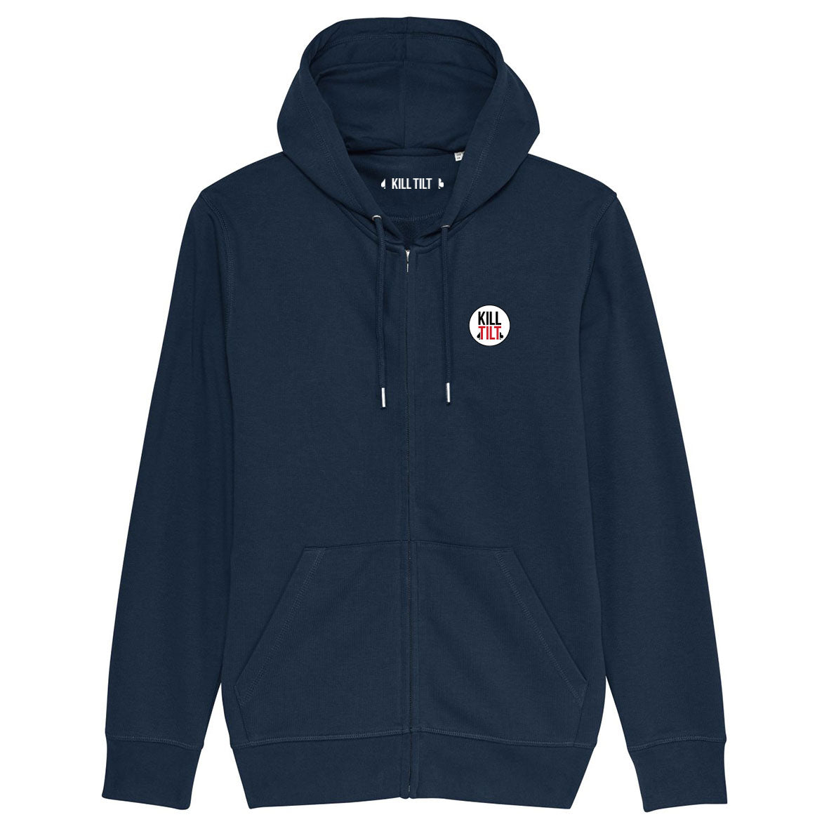 Sweat à Capuche zippé Kill Tilt écusson coeur et dos